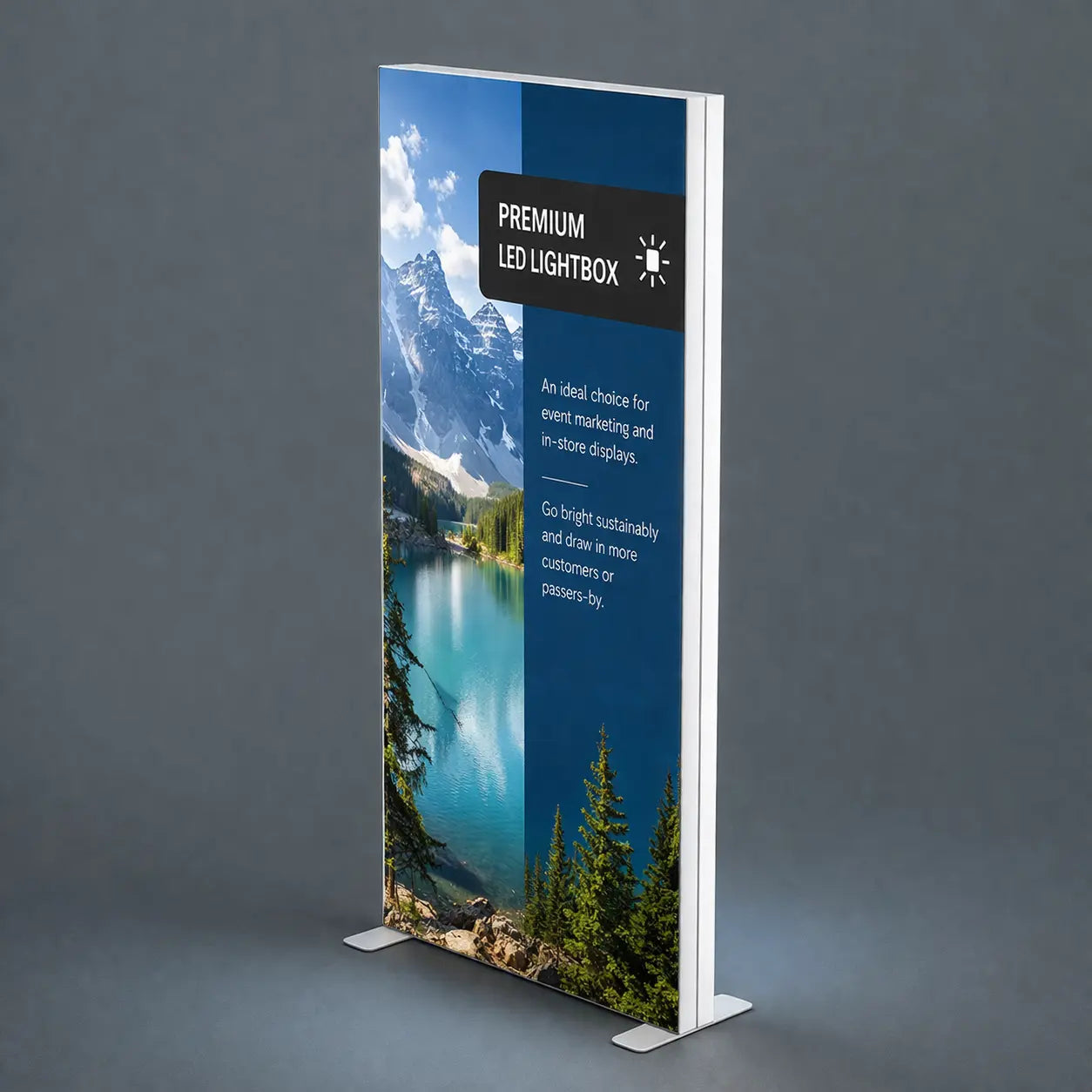 LED Light Box 100cm x 225cm UK Feather Flags