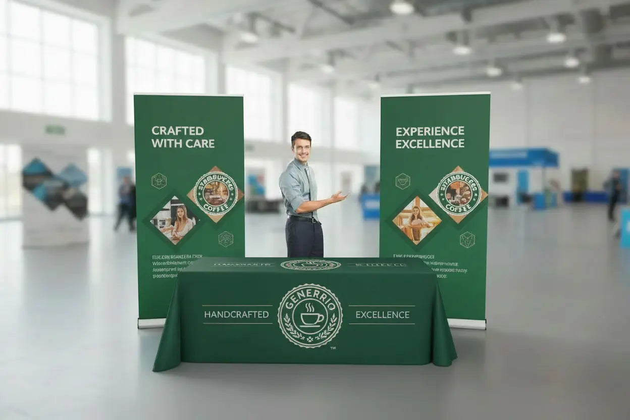 Exhibition Kit | Roller Banners x 2 Tablecloth x 1 vendor-unknown