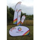 Pop Out Banner With Feather Flags 