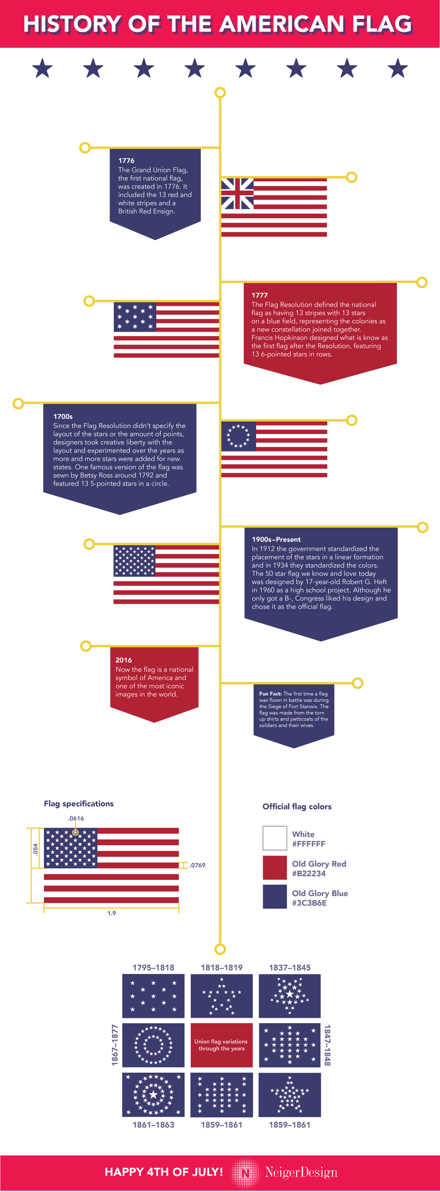 American flag infographic