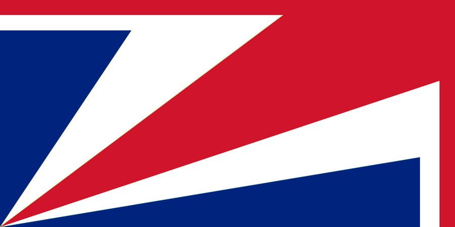 UK Flag in the style of the Seychelles