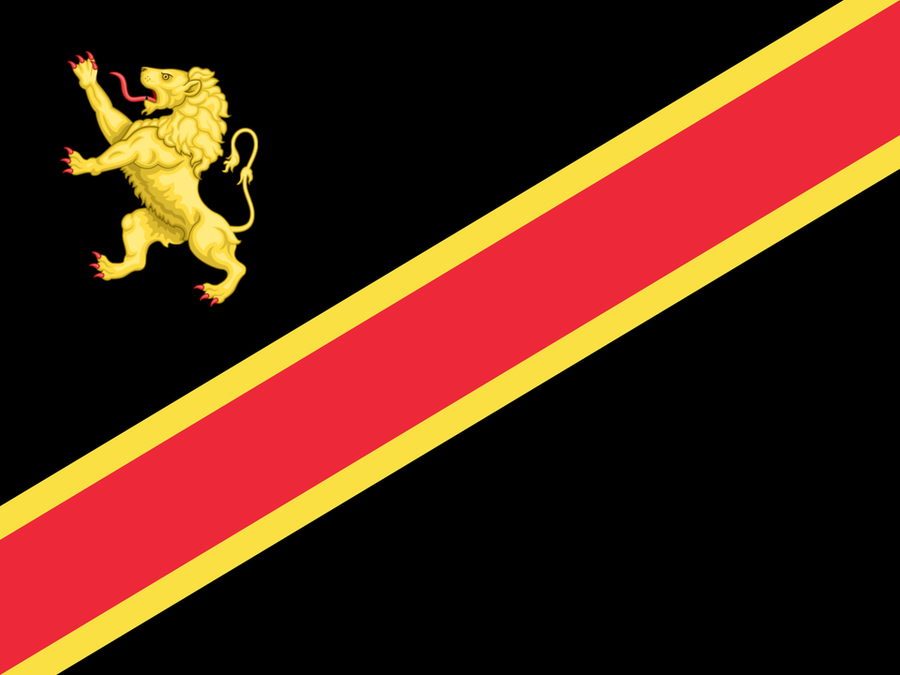 Belgium Flag in the style of the Democratic Republic of Congo