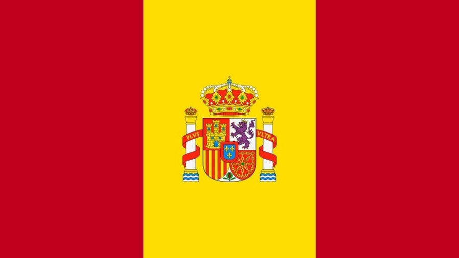 Spain Flag in the style of Peru