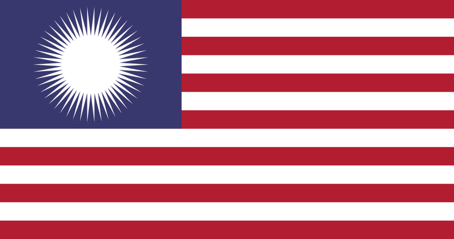 USA Flag in the style of Malaysia