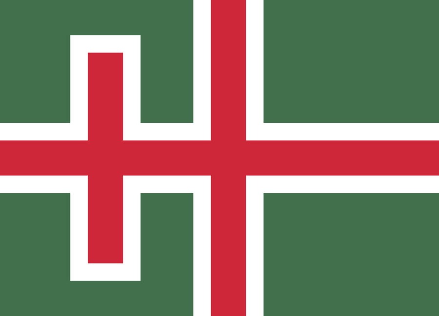 Hungary Flag in the style of Iceland