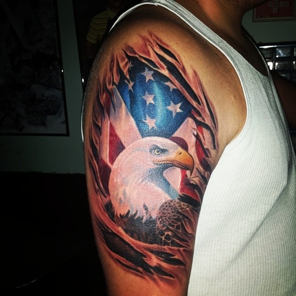 USA Flag Tattoo - pic 2