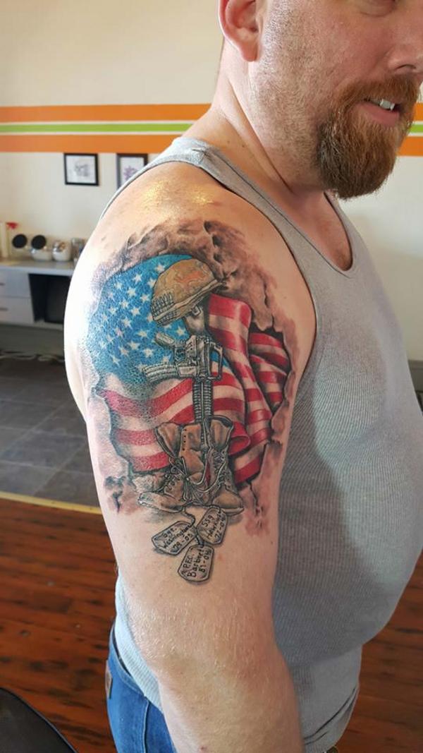 USA Flag Tattoo - pic 4