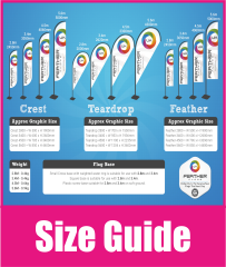 Feather Flags Sizes Spec Sheet